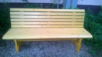 Скамейка деревянная садовая для дачи 0061